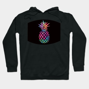colourful pineapple face mask Hoodie